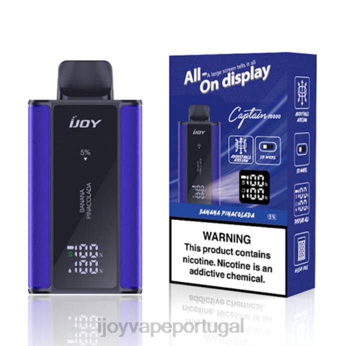 iJOY Vape Lisbon | iJOY Bar Captain descartável TLVJ92 gelo de manga e pêssego