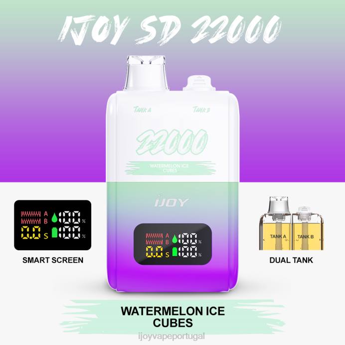 iJOY Cigarro | iJOY SD 22000 descartável TLVJ159 cubos de gelo de melancia