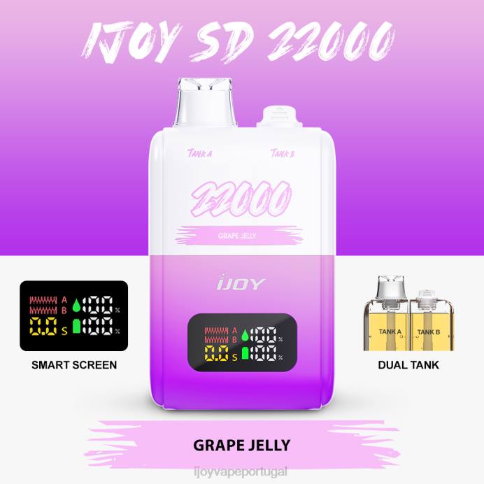 iJOY Vape Porto | iJOY SD 22000 descartável TLVJ153 geleia de uva