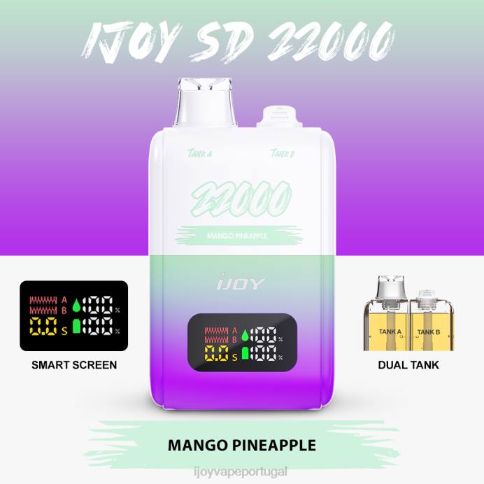 iJOY Vape Sabores | iJOY SD 22000 descartável TLVJ157 abacaxi manga